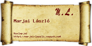 Marjai László névjegykártya