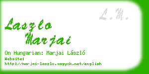 laszlo marjai business card